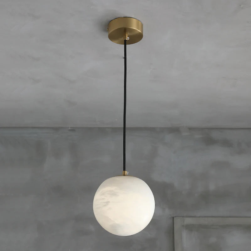Hansa Alabaster Ball Pendant Light, Island Mini Pendant Light