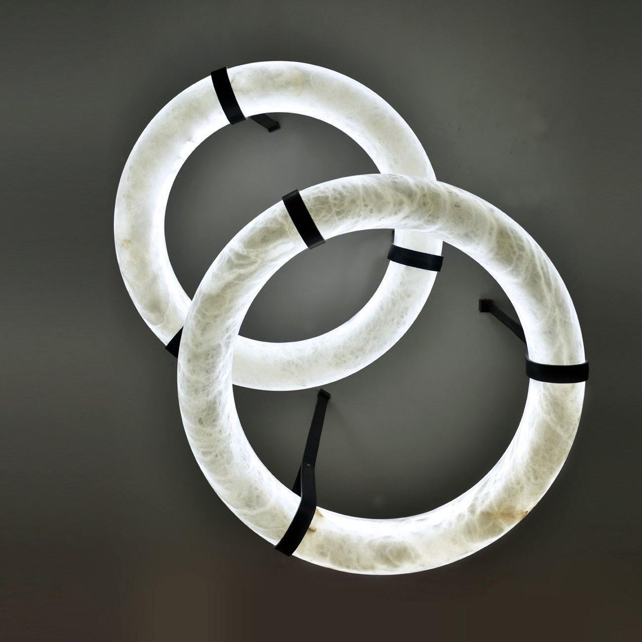 Rounded Ring Pendant Alabaster Chandelier