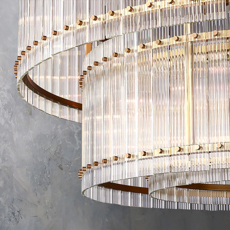 San Marcom Modern 2-Tier Luxury Round Chandelier 60"