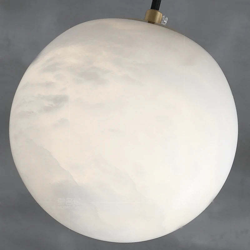 Hansa Alabaster Ball Pendant Light, Island Mini Pendant Light