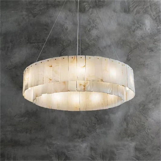 Mancy Modern Alabaster Round Chandelier