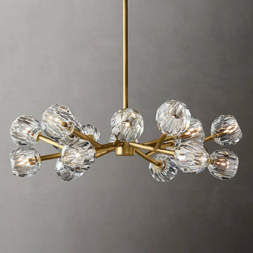 Boule De Cristal Glass Round Chandelier 36″,18-Lights