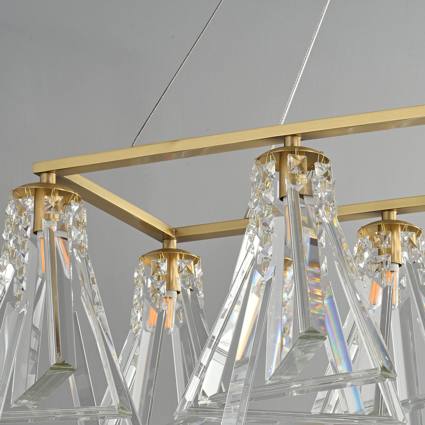 10 lights long crystal dinning chandelier