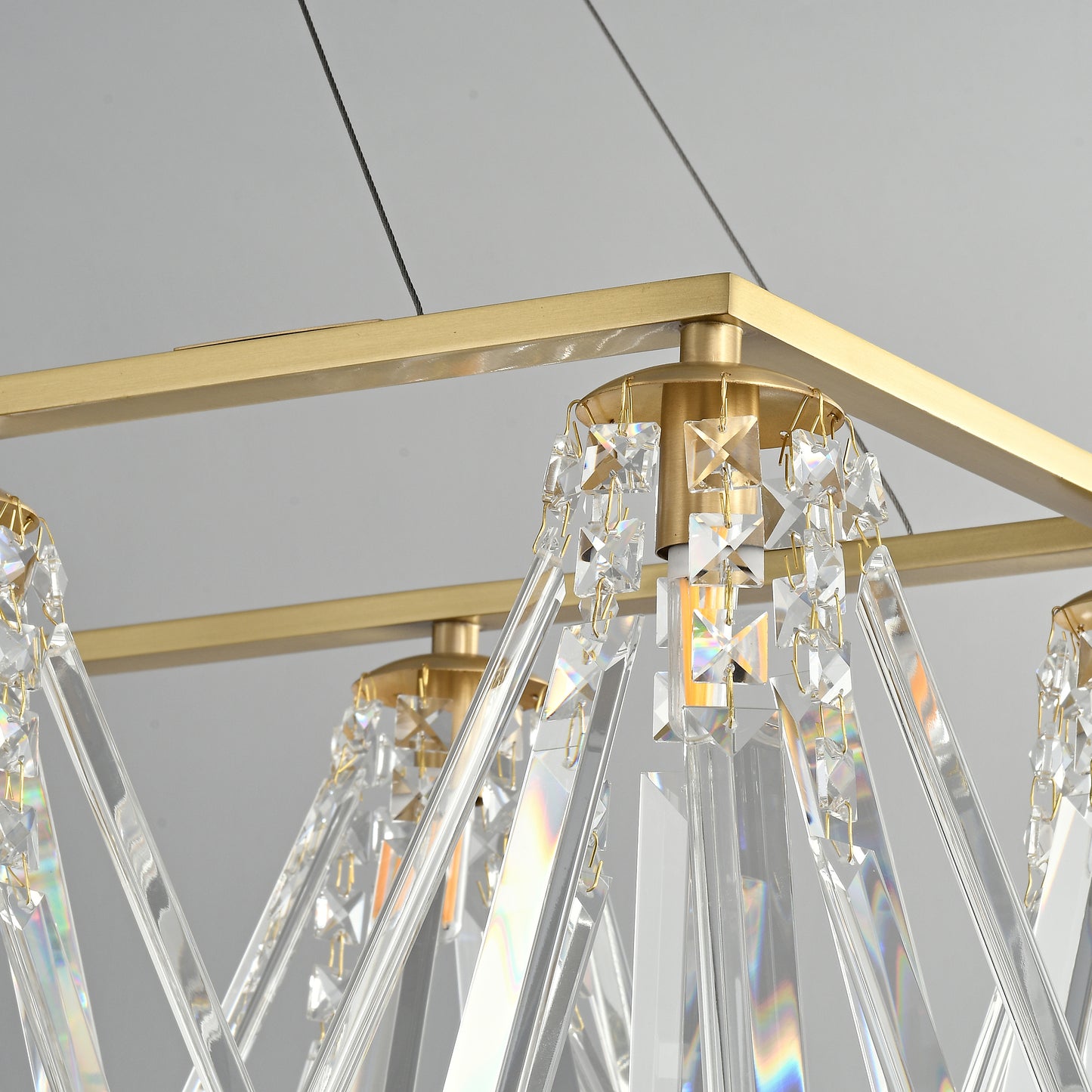 10 lights long crystal dinning chandelier