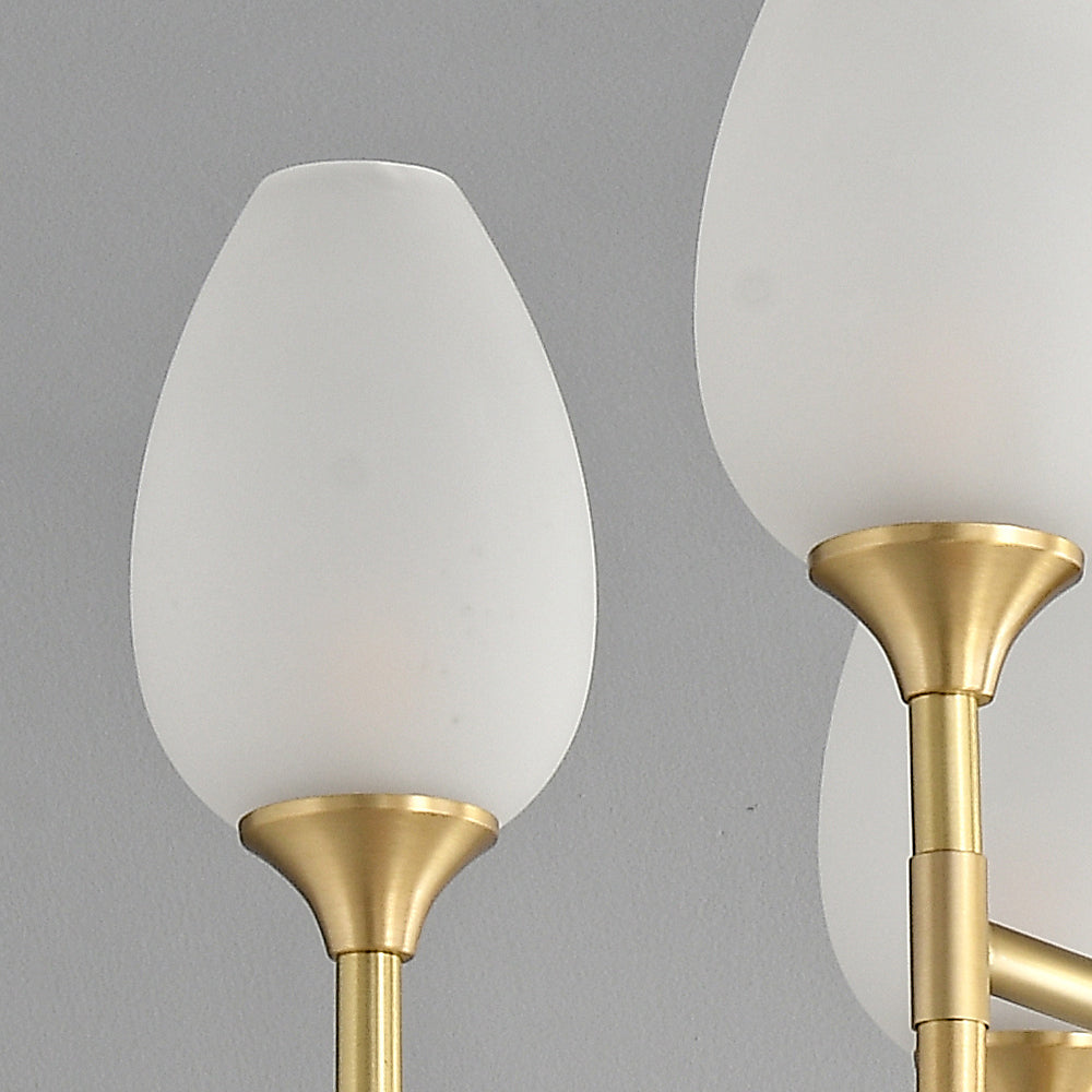 6 lights bud glass shade chandelier for kithen lsland
