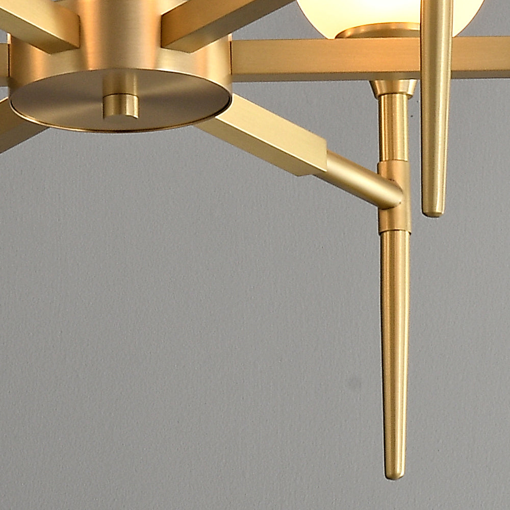 6 lights bud glass shade chandelier for kithen lsland