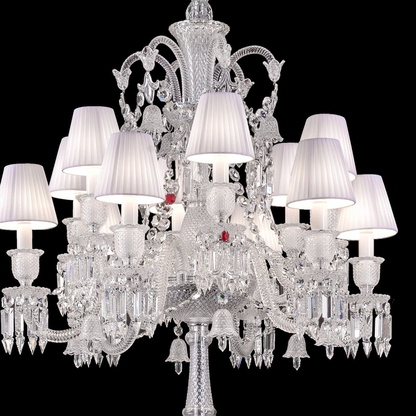 Baccarat ZÉNITH CANDELABRA with Fabric shade
