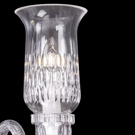 Crystal cup Baccarat wall sconce