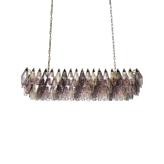 Elegant Multicolored Murano Poliedri Chandelier
