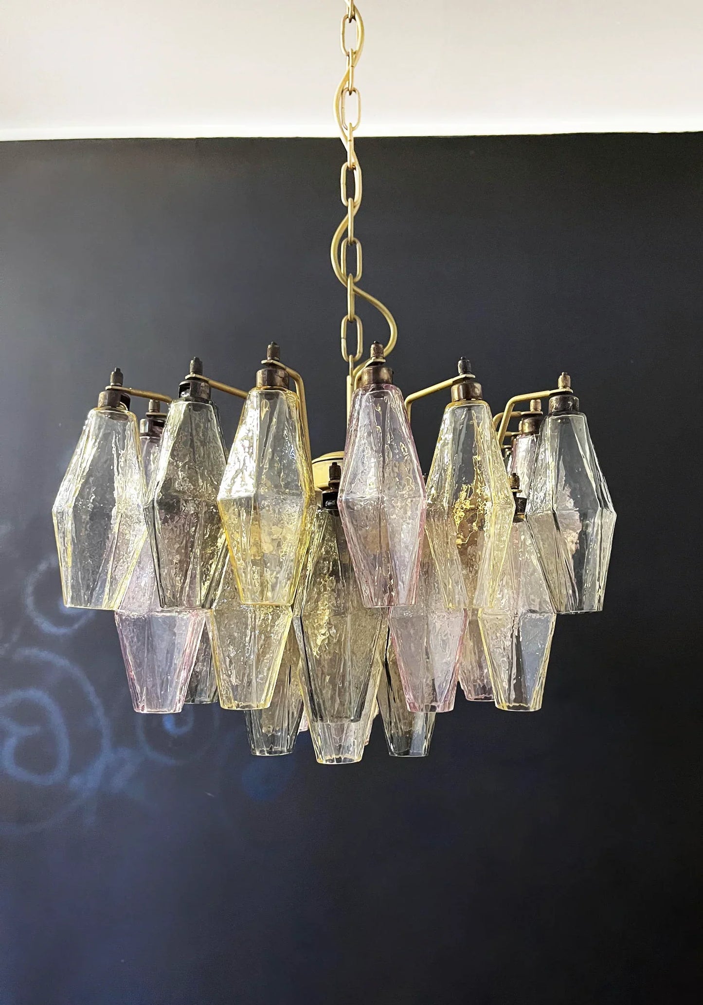 Poliedri Murano Colorful Chandelier