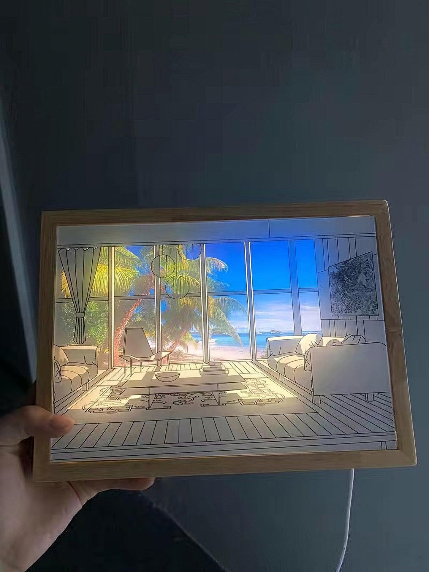 Illuminated Bedside Art Lamp