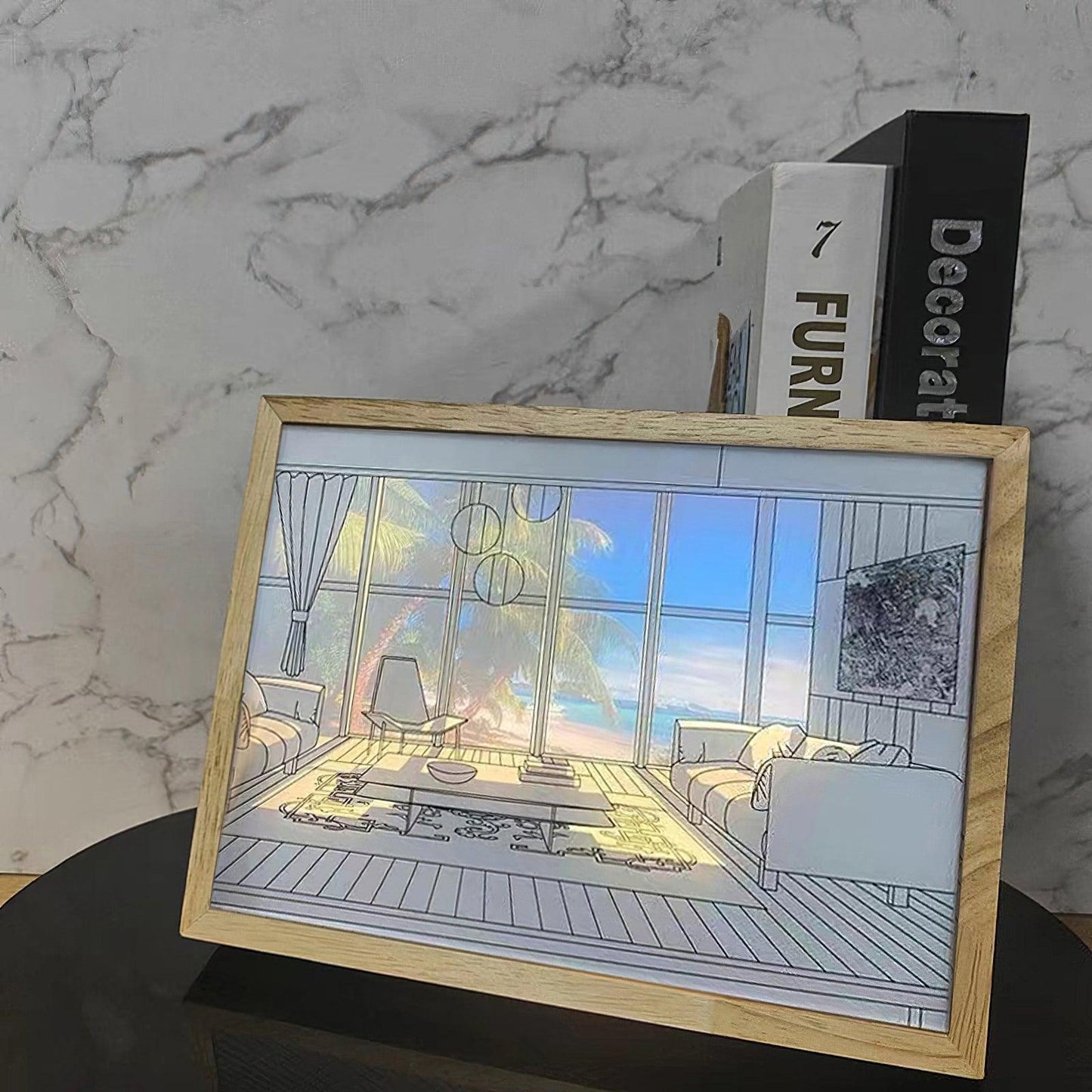 Illuminated Bedside Art Lamp