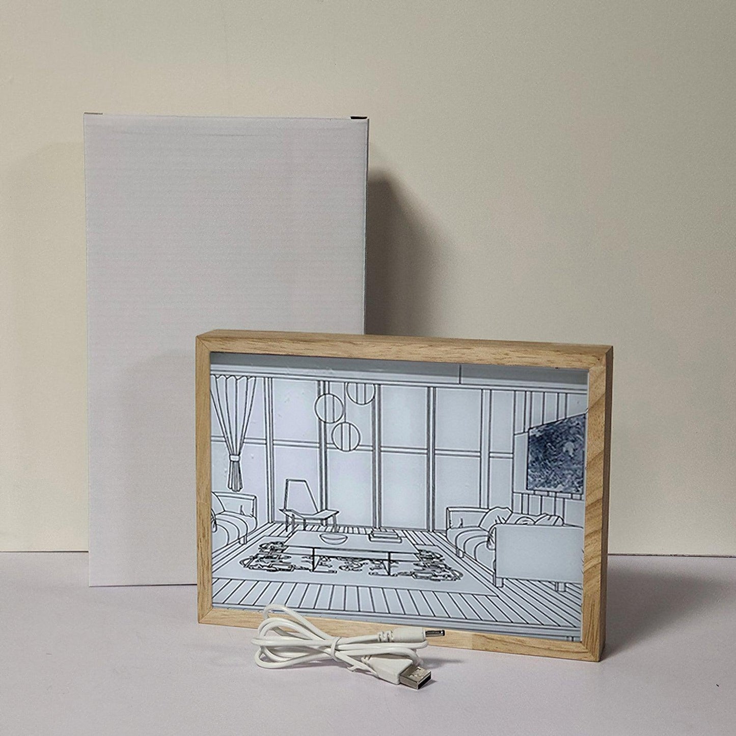 Illuminated Bedside Art Lamp