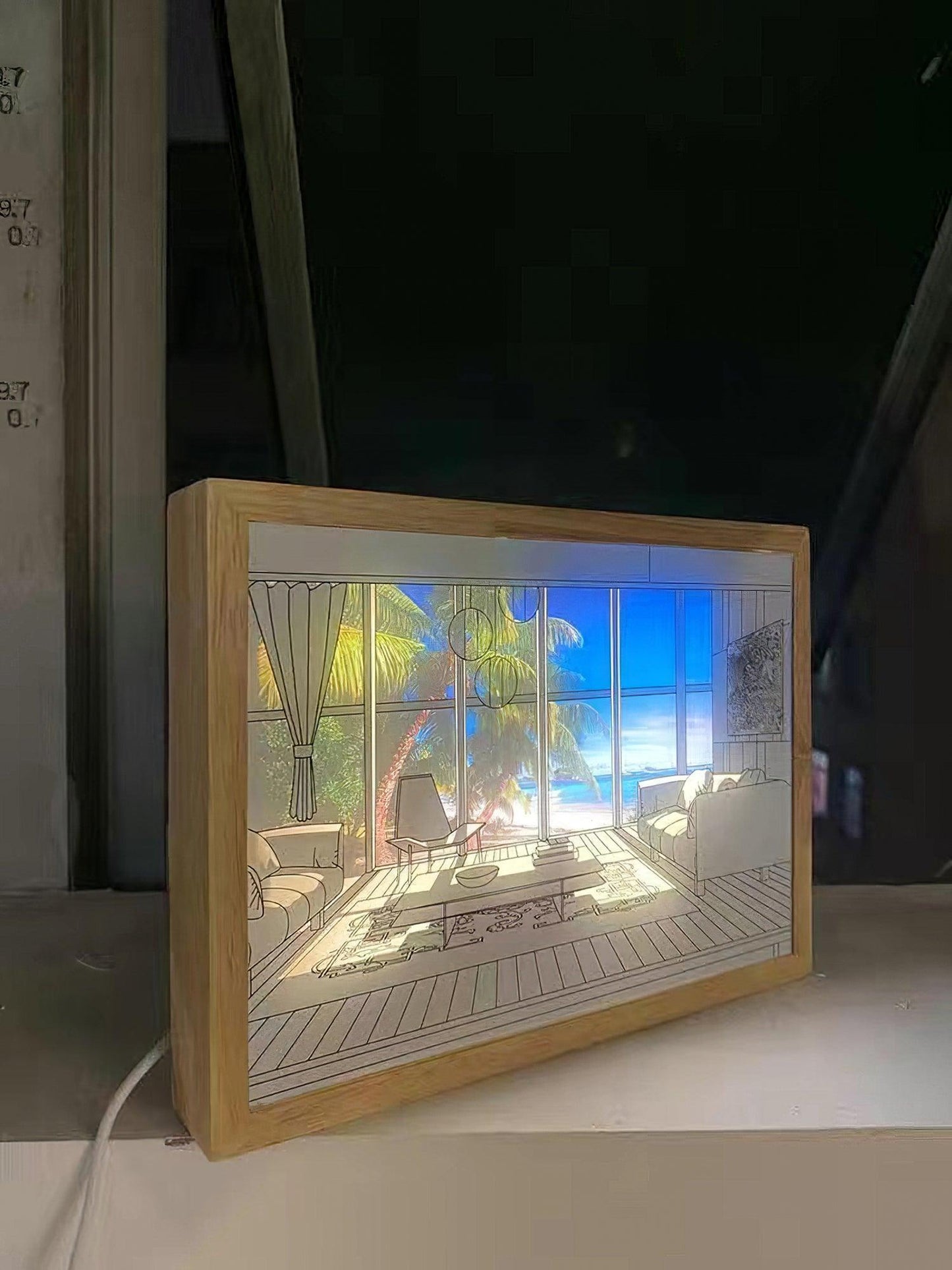 Illuminated Bedside Art Lamp