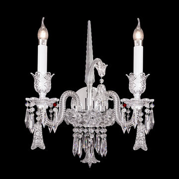 Candle Baccarat crystal wall sconce with bell