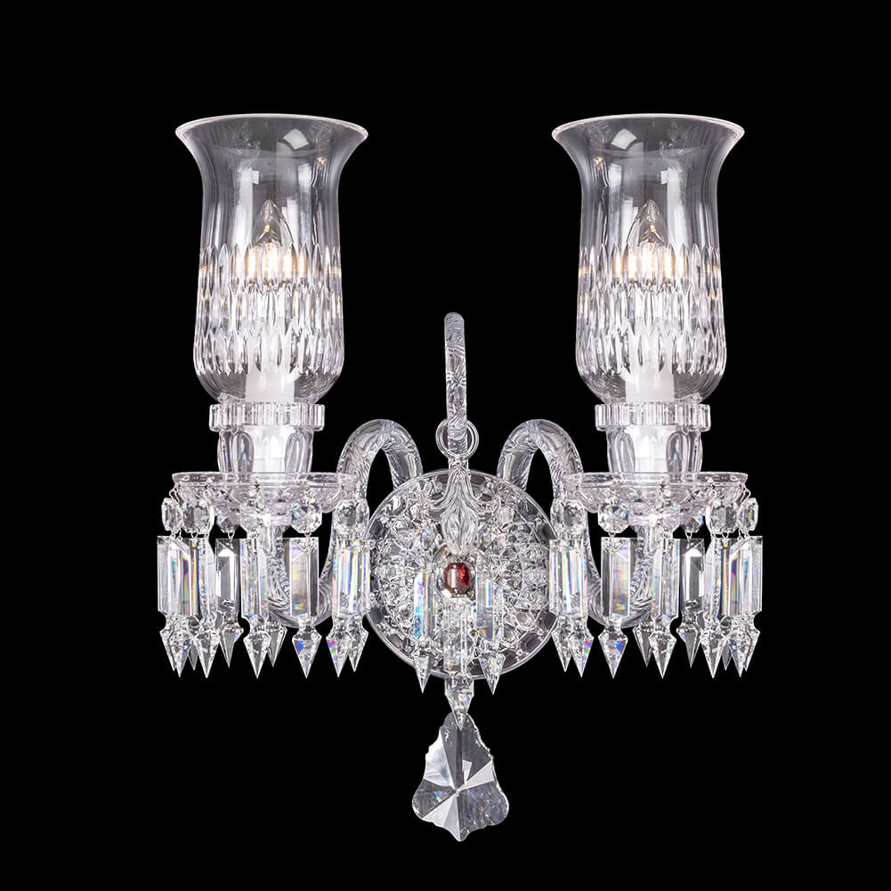 Crystal cup Baccarat wall sconce