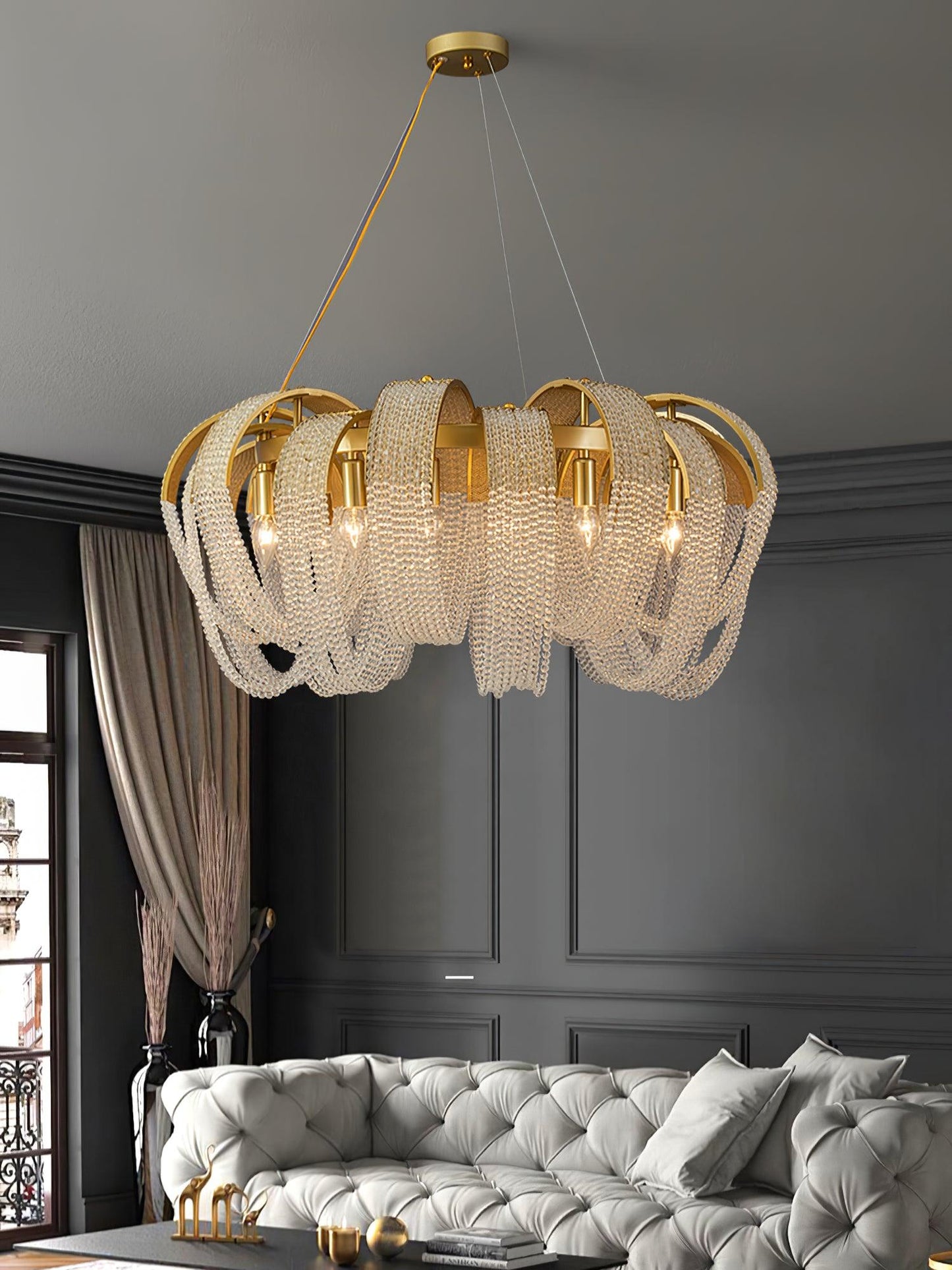 Mesh Crystal Chandelier