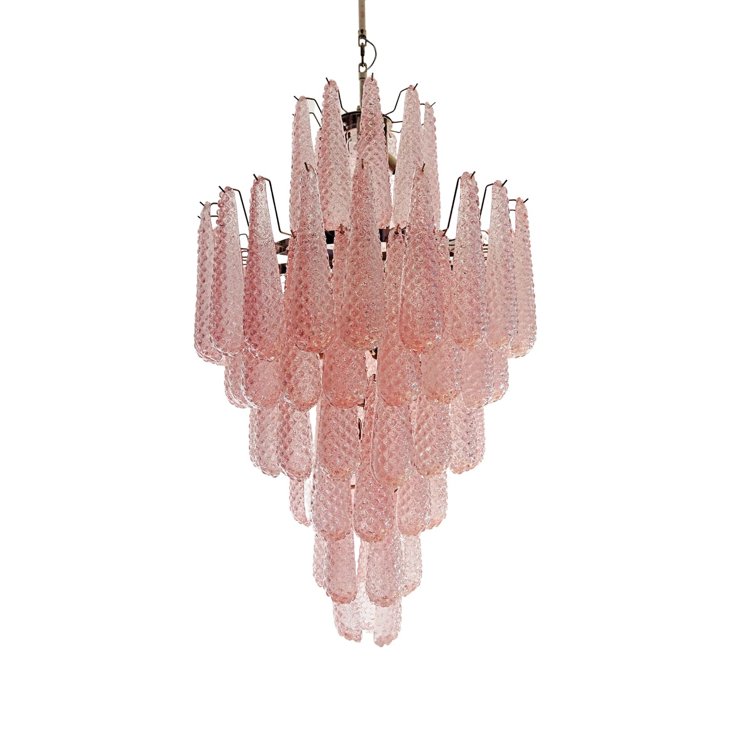 Murano Pink Petals Glass Chandelier