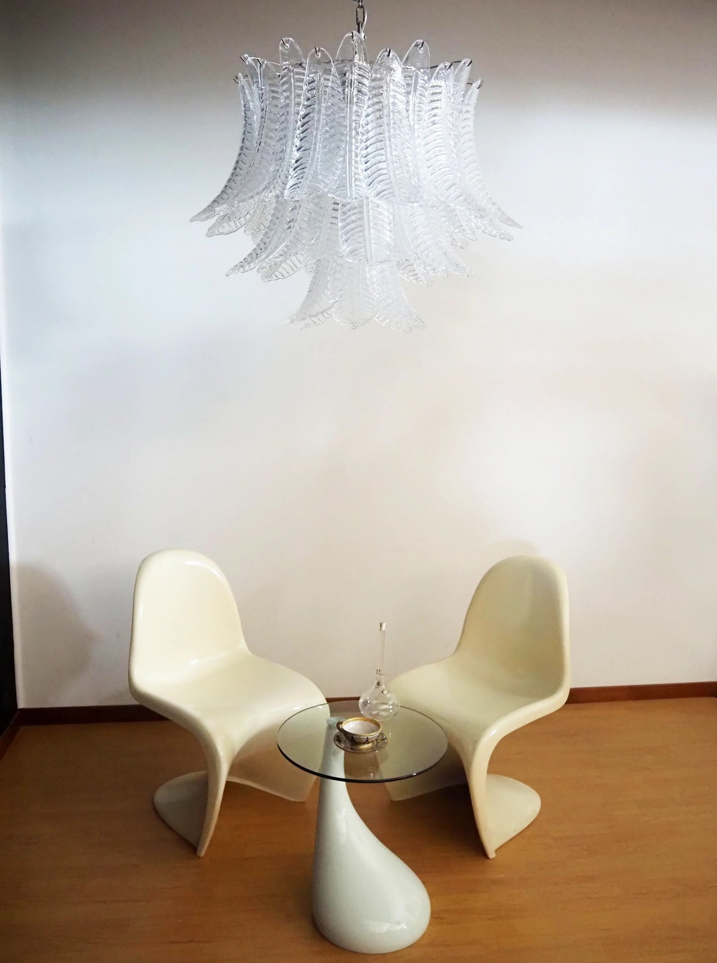 Murano Transparent Ferns Glass Chandelier