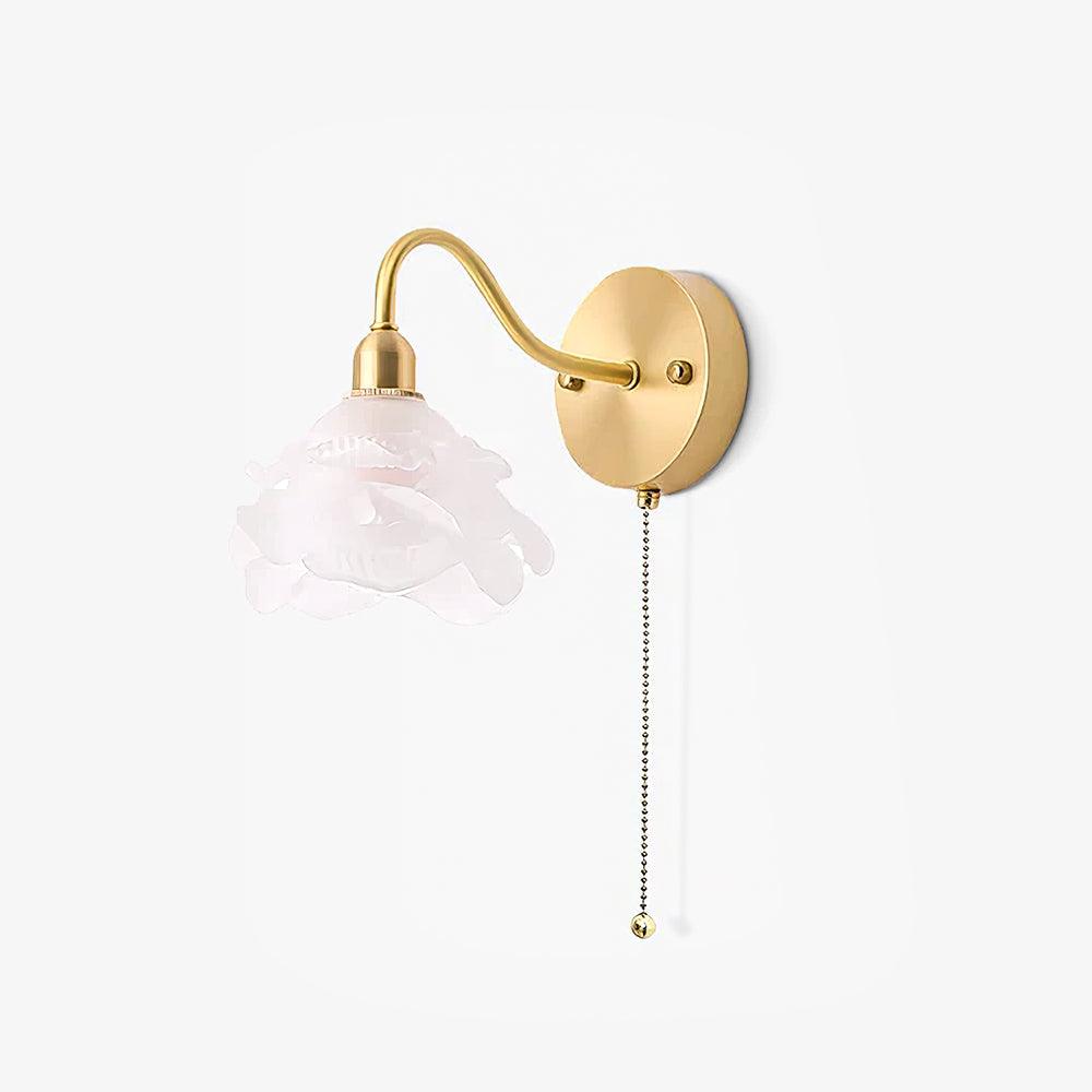 Rose Brass Wall Light